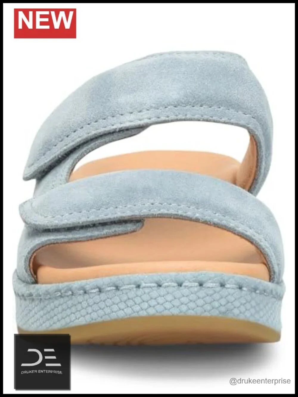 Born Vivian Womens Suede Wedge Sandals Open Toe Hook Loop Casual